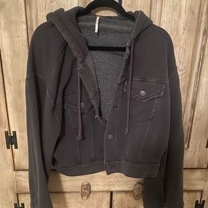 Free People cropped hoodie